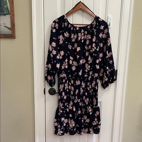Premier Amour Navy Dress with Pink Floral Print NWT - Picture 8 of 9